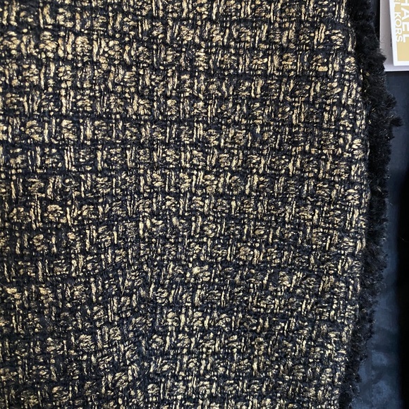 Michael Kors open front tweed brushed gold blazer - Picture 7 of 8